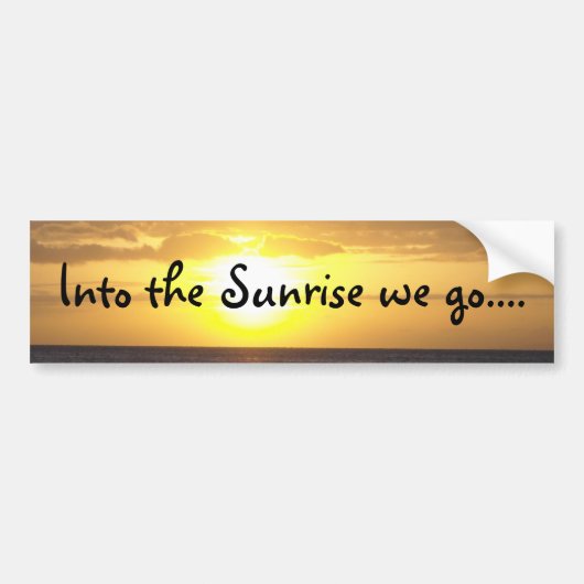 Zonsopgang... Bumpersticker (Voorkant)