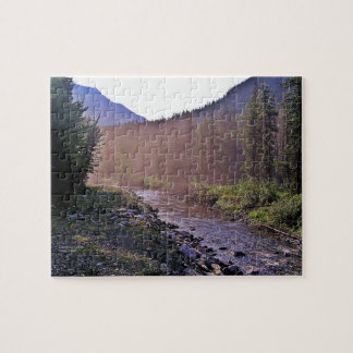 Zonsopgang Cameron Creek Waterton Park, Canada Legpuzzel