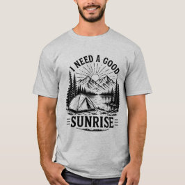 Zonsopgang Camping Berg Avonturen Cadeau Vintage T-shirt