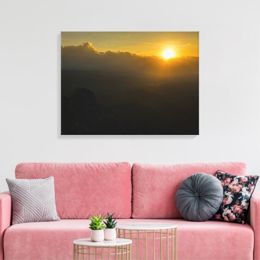 Zonsopgang Canvasprint met spanfunctie Canvas Afdruk (Insitu (Woonkamer))