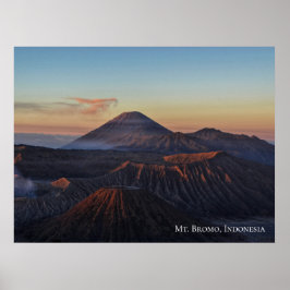 Zonsopgang Dageraad bij Mount Bromo Indonesië Reiz Poster