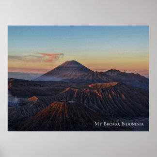 Zonsopgang Dageraad bij Mount Bromo Indonesië Reiz Poster