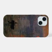 Zonsopgang door Claude Monet, Vintage Kunst iPhone 15 Hoesje (Achterkant horizontaal)