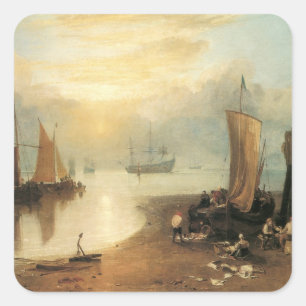 Zonsopgang door damp van Joseph Turner Vierkante Sticker