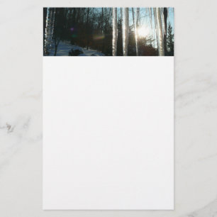 Zonsopgang door IJspegels Winter Natuurfotografie Briefpapier