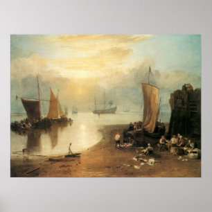 Zonsopgang door nevel van Joseph Turner Poster