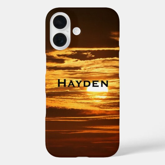 Zonsopgang door wolken gepersonaliseerd Case-Mate iPhone case (Achterkant)