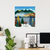 Zonsopgang Eland Poster (Thuiskantoor)