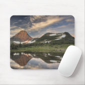 Zonsopgang en reflectie, Glacier National Park, Muismat (Met muis)