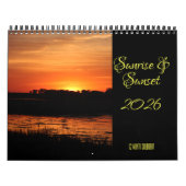 Zonsopgang en zonsondergang 2026 Kalender (Hoes)