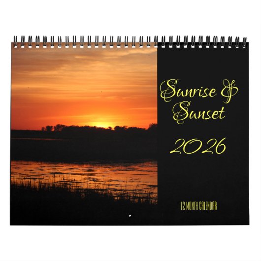Zonsopgang en zonsondergang 2026 Kalender (Hoes)