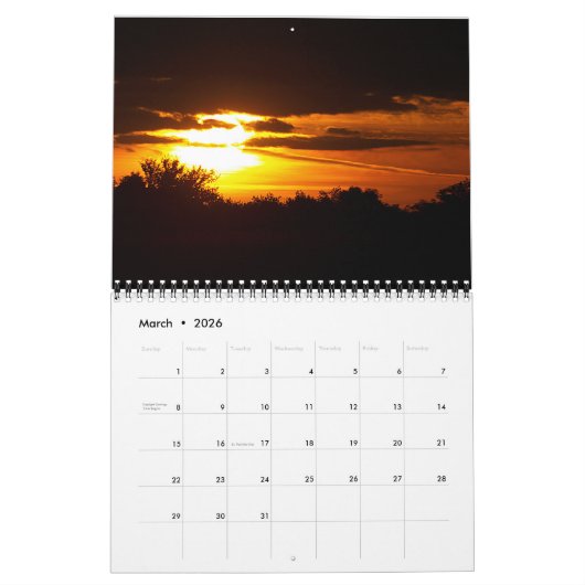 Zonsopgang en zonsondergang 2026 Kalender (Mar 2026)