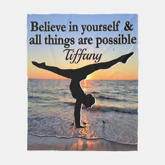 ZONSOPGANG FOTO GYMNASTIEK FLEECE DEKEN (Voorkant)