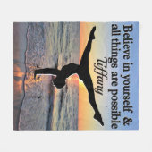 ZONSOPGANG FOTO GYMNASTIEK FLEECE DEKEN (Voorkant (Horizontaal))