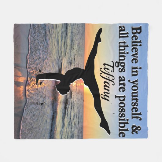 ZONSOPGANG FOTO GYMNASTIEK FLEECE DEKEN (Voorkant (Horizontaal))
