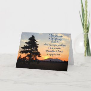 Zonsopgang Foto Inspirerende Quote Blanco Binnenka Kaart