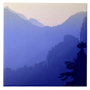 Zonsopgang, Gele Berg, Huangshan, China Tegeltje