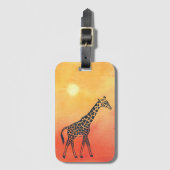 Zonsopgang Giraffe  Bagagelabel (Voorkant (verticaal))