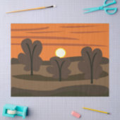Zonsopgang Hemel Schitterend Landschap Tissuepapier (Craft)