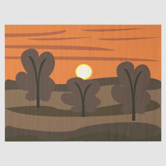 Zonsopgang Hemel Schitterend Landschap Tissuepapier (Voorkant)