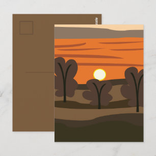 Zonsopgang Hemel Schitterende Reis Briefkaart