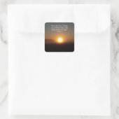 Zonsopgang & Hoop Vierkante Sticker (Tas)