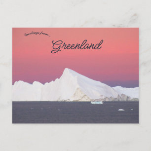 Zonsopgang Ilulissat-ijsbaai in Disko Bay Groenlan Briefkaart