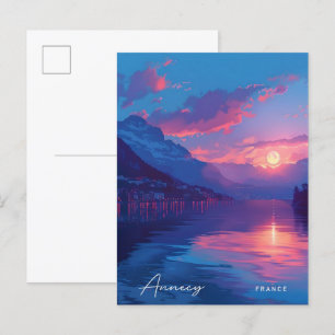 Zonsopgang in Annecy Frankrijk Reizen Briefkaart