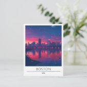 Zonsopgang in Boston Massachusetts Verenigde State Briefkaart (Staand voorkant)