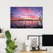 Zonsopgang in de Arkansas Duck Blind Poster (Thuiskantoor)