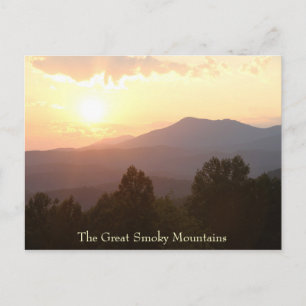 Zonsopgang in de Great Smoky Mountains, briefkaart