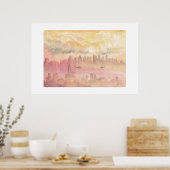 Zonsopgang in de grote stad poster (Keuken)