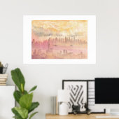 Zonsopgang in de grote stad poster (Thuiskantoor)