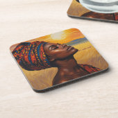 Zonsopgang in de Serengeti Bier Onderzetter (Linkerzijde)