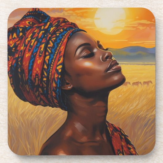 Zonsopgang in de Serengeti Bier Onderzetter (Voorkant)