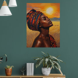 Zonsopgang in de Serengeti Poster