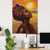 Zonsopgang in de Serengeti Poster (Thuiskantoor)