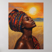 Zonsopgang in de Serengeti Poster (Voorkant)