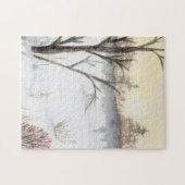 Zonsopgang in de winter legpuzzel (Horizontaal)