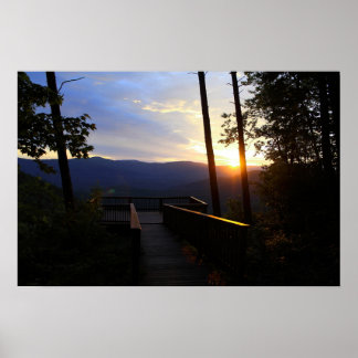 Zonsopgang in Fort Mountain State Park, GA Poster