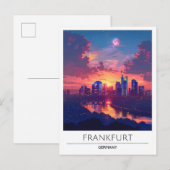 Zonsopgang in Frankfurt Duitsland Reizen Briefkaart (Voorkant / Achterkant)
