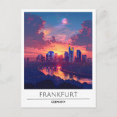 Zonsopgang in Frankfurt Duitsland Reizen Briefkaart (Voorkant)