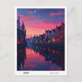 Zonsopgang in Gent België Reizen Briefkaart (Voorkant)