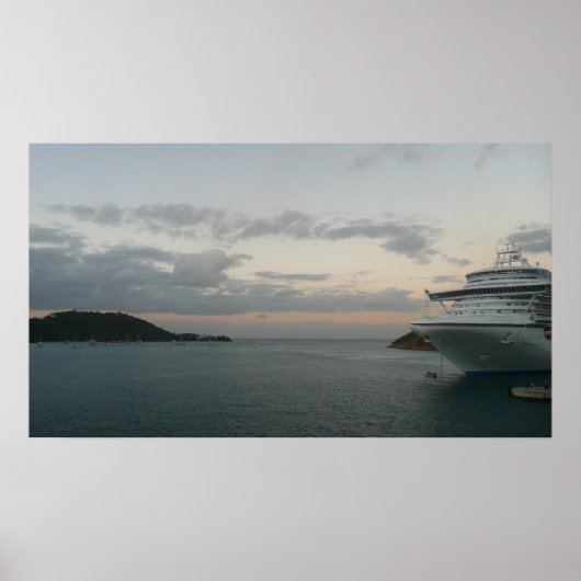 Zonsopgang in St. Thomas II Cruise Landschap Poster (Voorkant)