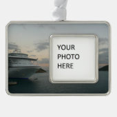 Zonsopgang in St. Thomas II Cruise Landschap Verzilverd Omlijst Ornament (Voorkant)