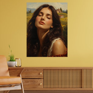Zonsopgang in Toscane Poster