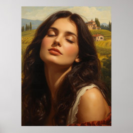 Zonsopgang in Toscane Poster