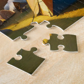 Zonsopgang Kamp Kunst Bergcamping 4 Foto Puzz Legpuzzel (Zijkant)