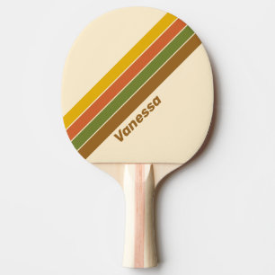 Zonsopgang Klaver Gestreept met Naam Ping Pong Bat Tafeltennisbatje