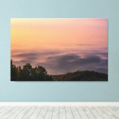 Zonsopgang kleur burst canvas afdruk (Insitu (Houten vloer))